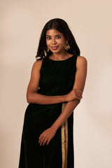 Green Velvet Dress
