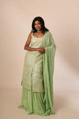 Pastel Green Top & Skirt