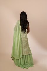 Pastel Green Top & Skirt