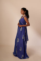 Cobalt Blue Anarkali