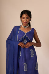 Cobalt Blue Anarkali