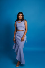Light Blue Denim Top & Skirt