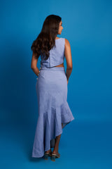 Light Blue Denim Top & Skirt