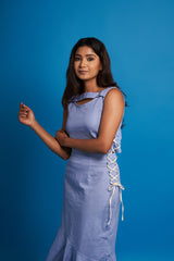 Light Blue Denim Top & Skirt