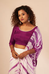 Purple Santoon Tie & Dye Lehenga