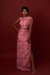 Floral Pink Boho Dress