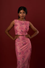 Floral Pink Boho Dress