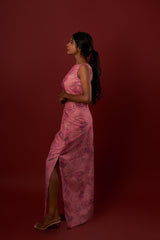 Floral Pink Boho Dress