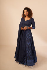 Indigo Designer Lehenga