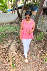 Pink cotton short top