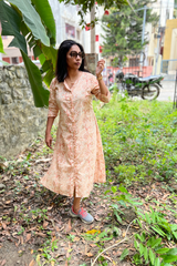 Cream Floral Shirt Dress