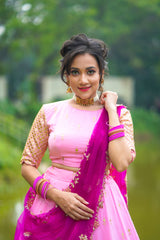 Baby Pink Georgette lehenga