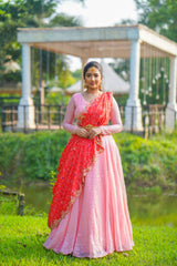 Baby Pink Sequins lehenga