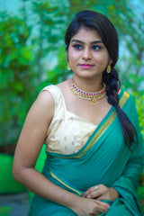 Beige Banaras Blouse