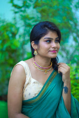 Beige Banaras Blouse