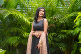 Black Peach Georgette lehenga
