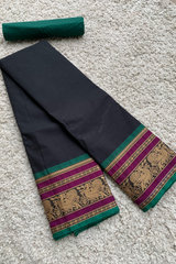Black chettinad cotton saree