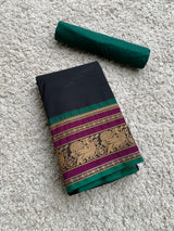 Black chettinad cotton saree