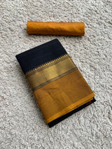 Black chettinad cotton saree