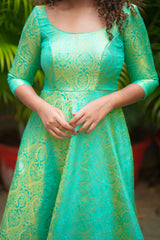 Blue Banaras anarkali