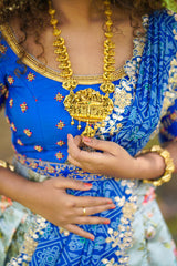 Blue Embroidery Silk lehenga