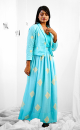 Blue Mul cotton dress