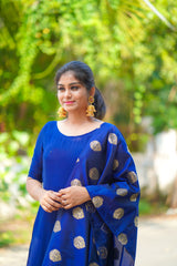 Blue Straight Salwar