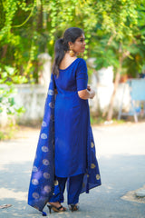 Blue Straight Salwar