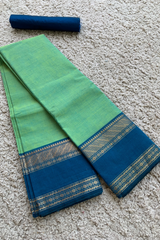 Blue chettinad cotton saree