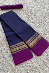 Blue chettinad cotton saree