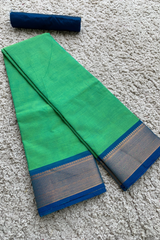 Blue chettinad cotton saree