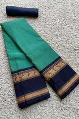 Blue chettinad cotton saree