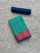 Blue chettinad cotton saree