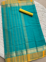 Blue chettinad cotton saree