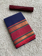 Blue chettinad cotton saree