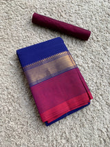 Blue chettinad cotton saree
