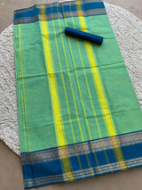 Blue chettinad cotton saree