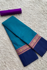 Blue chettinad cotton saree