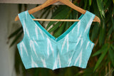 Blue ikkat sleeveless Blouse