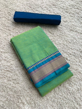 Blueish Green chettinad cotton saree