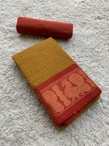 Brown Chettinad cotton saree