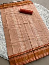 Brown chettinad cotton saree