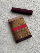 Brown chettinad cotton saree