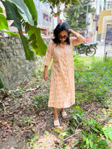 Cream Floral Shirt Dress