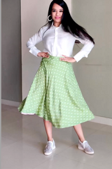 Green & Pink dual skirt