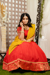 Red Embroidery lehenga