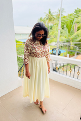 Off White Floral cotton dress