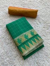 GREEN CHETTINAD COTTON SAREE