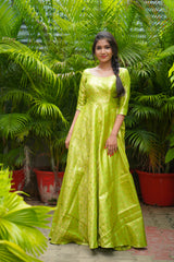Green Banaras anarkali