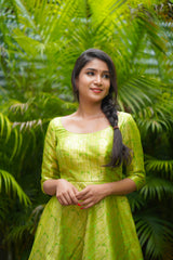 Green Banaras anarkali